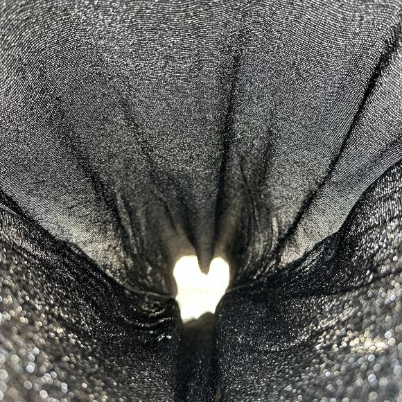 Nina Austin Dress Women Size M Black Sparkle V-Neck Sleeveless Button Front Midi - Picture 13 of 13